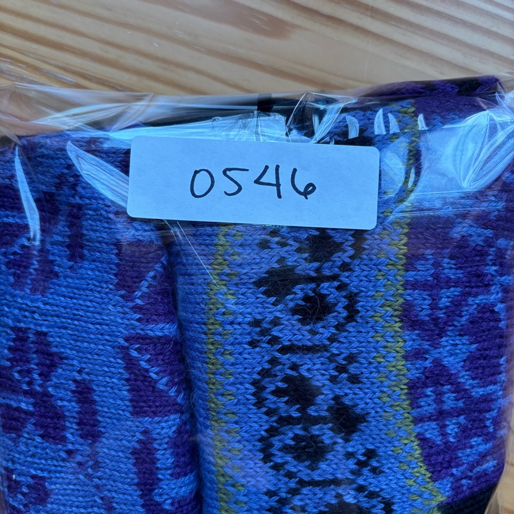 Alpaca Imports Wool Blend Button Front Cardigan L Purple Black Nordic Artsy - Picture 12 of 14
